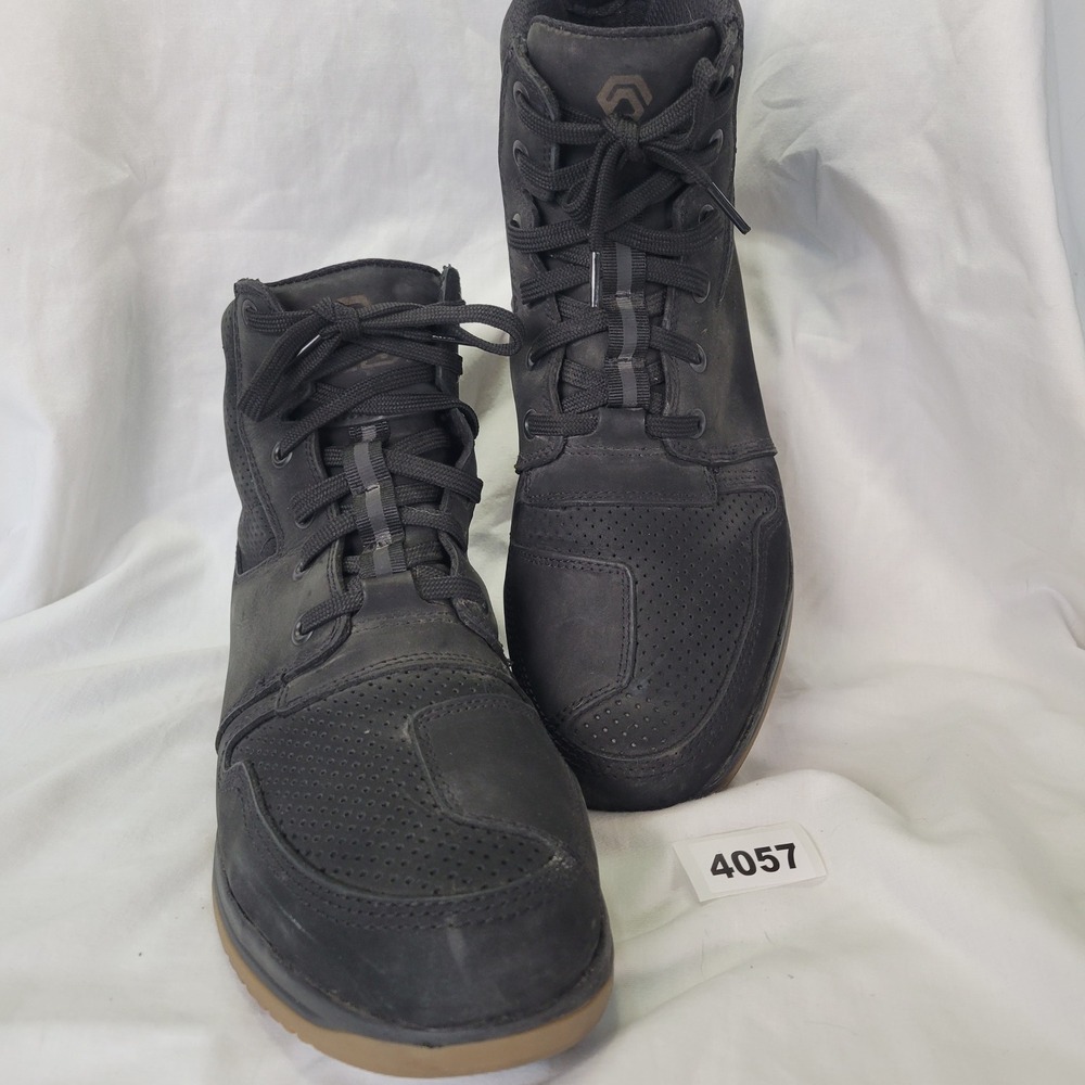 REAX Fulton Air Riding Shoes Black Leather Moto Boots Mens Size 14 US 47 Euro